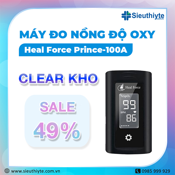 Máy đo nồng độ oxy trong máu SpO2 Heal Force Prince-100A